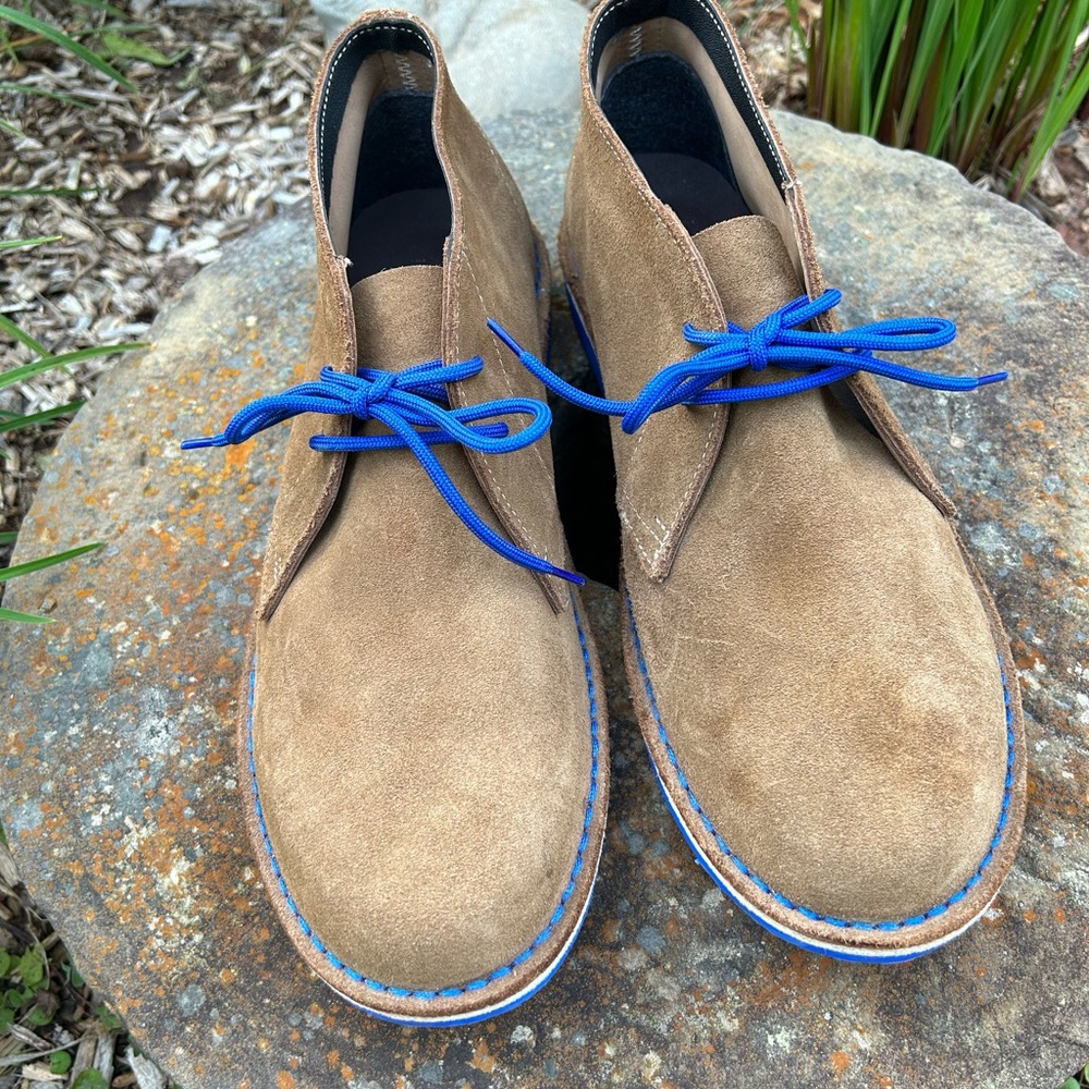 Veldskoen Heritage Tan Suede Chukka Boots Blue Mens Size 11